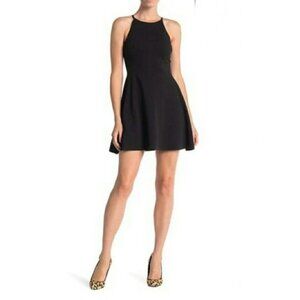 NWOT Love...Ady Textured Skater Dress black -‎ Size Small